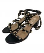 VALENTINO GARAVANIヴァレンティノ・ガラヴァーニ）の古着「ロックスタッズストラップサンダル 60MM」｜ブラック