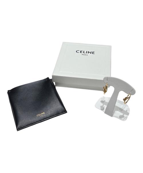 CELINE（セリーヌ）CELINE (セリーヌ) ノットスモールフープピアス ゴールドの古着・服飾アイテム