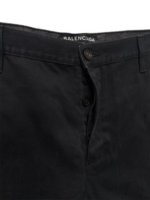 BALENCIAGA（バレンシアガ）BALENCIAGA (バレンシアガ) 切りっぱなしハーフデニムパンツ ブラック サイズ:32の古着・服飾アイテム