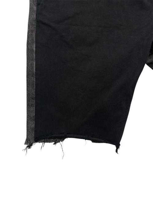 BALENCIAGA（バレンシアガ）BALENCIAGA (バレンシアガ) 切りっぱなしハーフデニムパンツ ブラック サイズ:32の古着・服飾アイテム