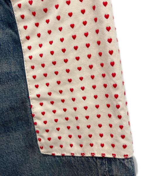 UNDERCOVERISM（アンダーカバーイズム）UNDERCOVERISM (アンダーカバーイズム) ハート刺繍デニムパンツ インディゴ サイズ:34の古着・服飾アイテム