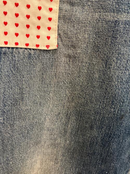 UNDERCOVERISM（アンダーカバーイズム）UNDERCOVERISM (アンダーカバーイズム) ハート刺繍デニムパンツ インディゴ サイズ:34の古着・服飾アイテム