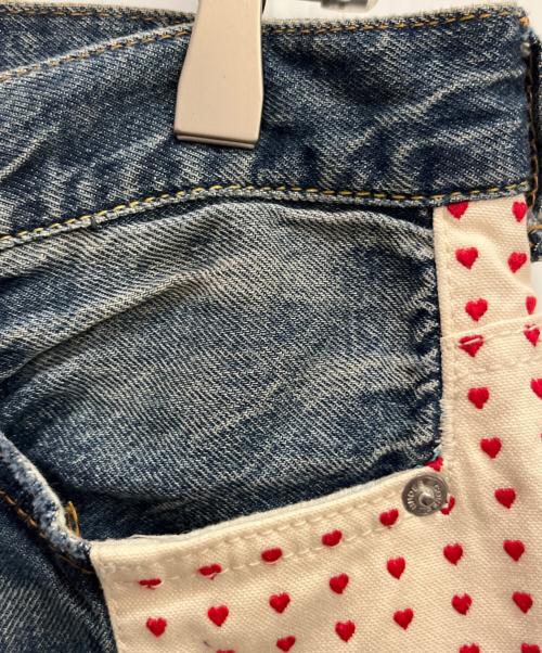 UNDERCOVERISM（アンダーカバーイズム）UNDERCOVERISM (アンダーカバーイズム) ハート刺繍デニムパンツ インディゴ サイズ:34の古着・服飾アイテム