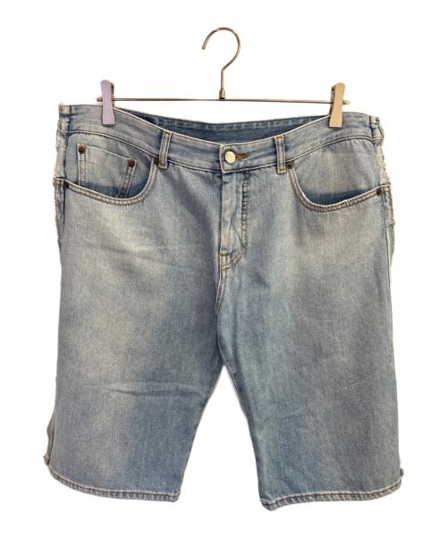 MM6 Maison Margiela（エムエムシックスメゾンマルジェラ）MM6 Maison Margiela (エムエムシックスメゾンマルジェラ) インサイドアウ ハーフデニムパンツ インディゴ サイズ:44の古着・服飾アイテム