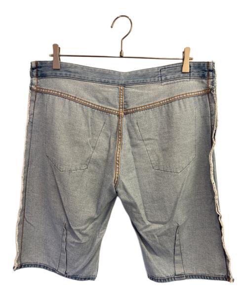 MM6 Maison Margiela（エムエムシックスメゾンマルジェラ）MM6 Maison Margiela (エムエムシックスメゾンマルジェラ) インサイドアウ ハーフデニムパンツ インディゴ サイズ:44の古着・服飾アイテム