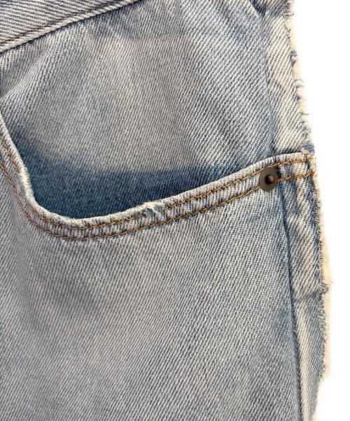 MM6 Maison Margiela（エムエムシックスメゾンマルジェラ）MM6 Maison Margiela (エムエムシックスメゾンマルジェラ) インサイドアウ ハーフデニムパンツ インディゴ サイズ:44の古着・服飾アイテム