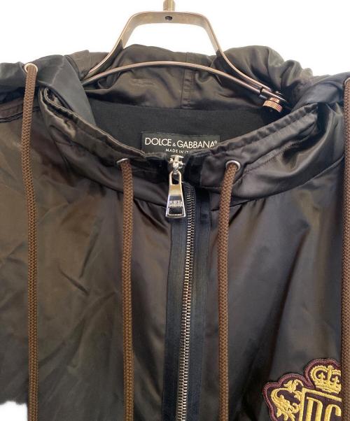 DOLCE & GABBANA（ドルチェ＆ガッバーナ）DOLCE & GABBANA (ドルチェ＆ガッバーナ) サテンジップアップジャケット ブラウン サイズ:XLの古着・服飾アイテム