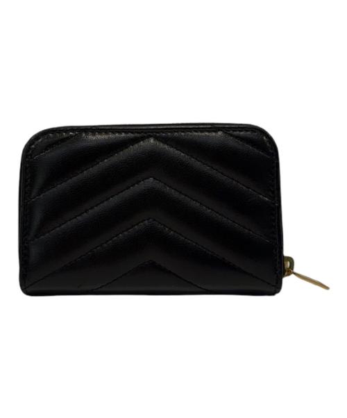 Saint Laurent Paris（サンローランパリ）Saint Laurent Paris (サンローランパリ) キルティングレザーコインケース/カサンドラロゴ ブラックの古着・服飾アイテム