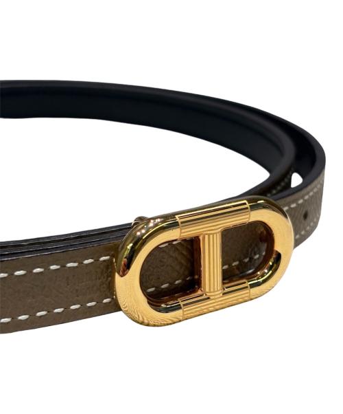 HERMES（エルメス）HERMES (エルメス) マイヨンH/ヴォースイフト/K刻印：2025年/ベルト ブラウン サイズ:80の古着・服飾アイテム