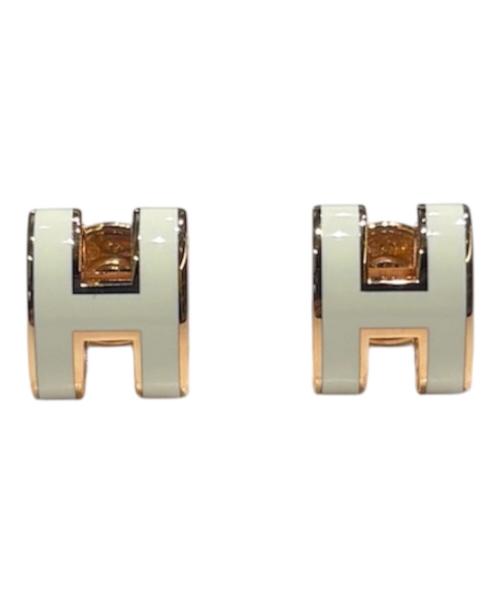 HERMES（エルメス）HERMES (エルメス) ピアス/ミニ・ポップH ホワイトの古着・服飾アイテム
