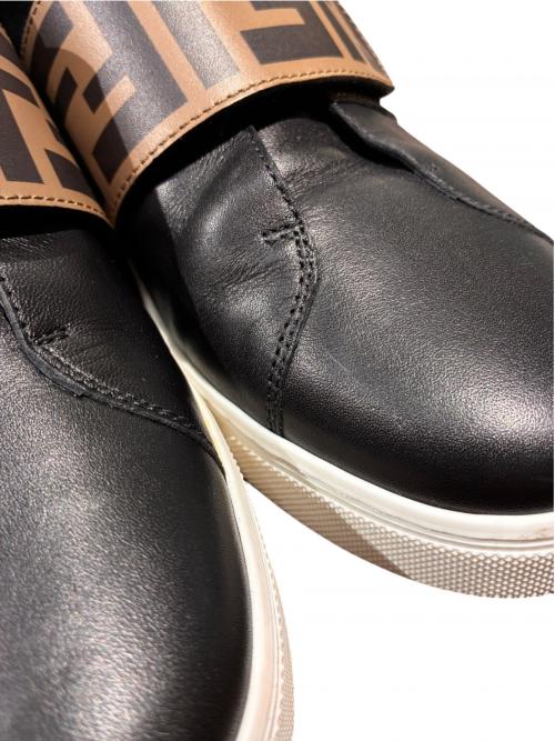 FENDI（フェンディ）FENDI (フェンディ) ベルクロスニーカー ローカットスニーカー ブラック×ブラウン サイズ:SIZE 24の古着・服飾アイテム