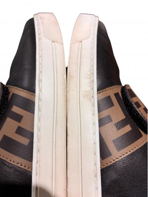 FENDI（フェンディ）FENDI (フェンディ) ベルクロスニーカー ローカットスニーカー ブラック×ブラウン サイズ:SIZE 24の古着・服飾アイテム