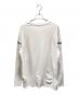 MONCLER (モンクレール) フロント・ラバーロゴプリント クルーネックロングスリーブカットソー ホワイト サイズ:XL：22000円
