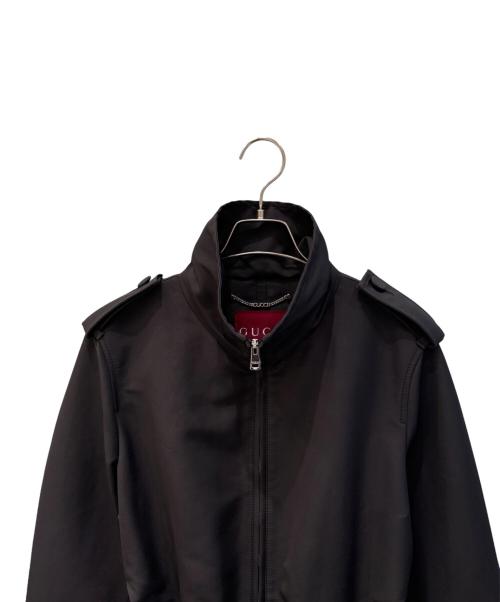 GUCCI（グッチ）GUCCI (グッチ) ナイロンファイユコート/NYLON FAILLE COAT ブラック サイズ:40の古着・服飾アイテム