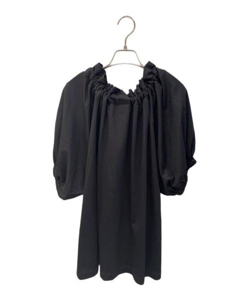 patou（パトゥ）patou (パトゥ) オーガニックコットンボリュームトップス ブラック サイズ:Mの古着・服飾アイテム