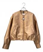 MONCLERモンクレール）の古着「MAUPA サテンボンバーダウンジャケット K10931A00051」｜ベージュ