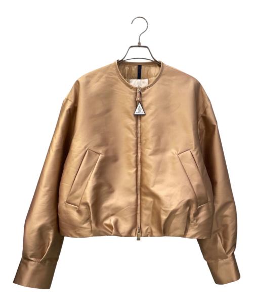 MONCLER（モンクレール）MONCLER (モンクレール) MAUPA サテンボンバーダウンジャケット K10931A00051 ベージュ サイズ:SIZE 0の古着・服飾アイテム