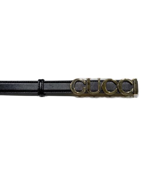 GUCCI（グッチ）GUCCI (グッチ) メタルロゴバックルベルト/751600 ブラックの古着・服飾アイテム