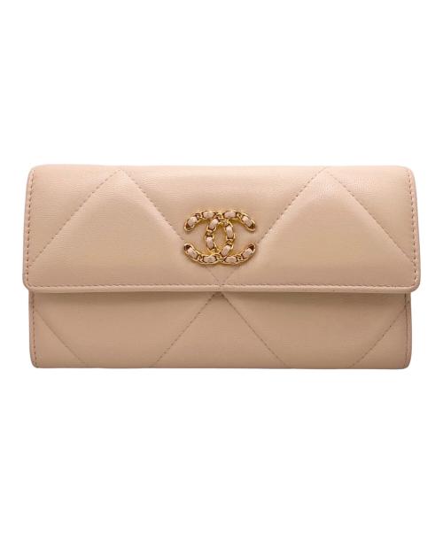 CHANEL（シャネル）CHANEL (シャネル) シャネル19/マトラッセロングフラップウォレット アイボリー サイズ:19cmの古着・服飾アイテム