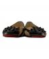 中古・古着 Christian Louboutin (クリスチャン・ルブタン) スタッズフラットパンプス ベージュ×ブラック サイズ:37 1/2：27000円