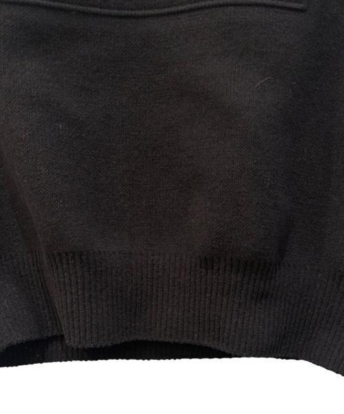 ALEXANDER WANG（アレキサンダー・ワン）ALEXANDER WANG (アレキサンダー・ワン) エンボス ロゴ リブ ショートスリーブ ニット ブラック サイズ:Ｓの古着・服飾アイテム