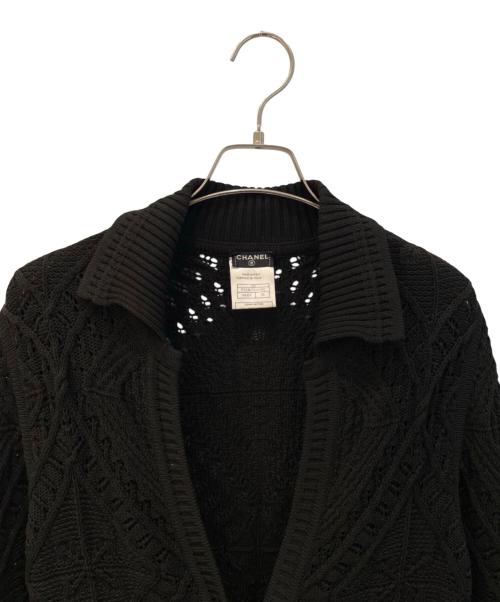 CHANEL（シャネル）CHANEL (シャネル) ロングニットカーディガン ブラック サイズ:38の古着・服飾アイテム