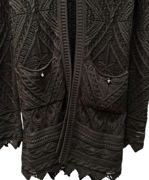 CHANEL（シャネル）CHANEL (シャネル) ロングニットカーディガン ブラック サイズ:38の古着・服飾アイテム