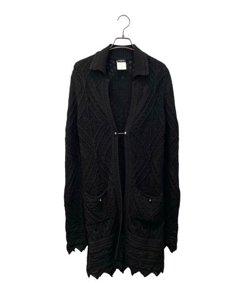 CHANEL（シャネル）CHANEL (シャネル) ロングニットカーディガン ブラック サイズ:38の古着・服飾アイテム