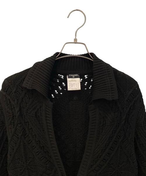 CHANEL（シャネル）CHANEL (シャネル) ロングニットカーディガン ブラック サイズ:38の古着・服飾アイテム