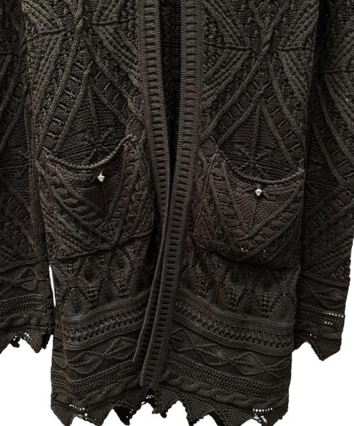 CHANEL（シャネル）CHANEL (シャネル) ロングニットカーディガン ブラック サイズ:38の古着・服飾アイテム