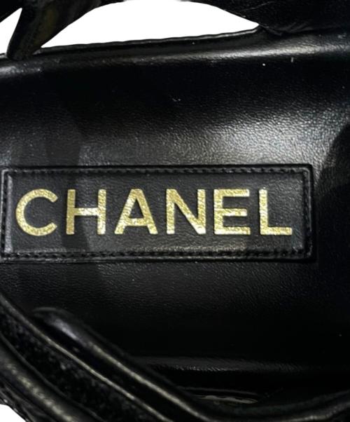 CHANEL（シャネル）CHANEL (シャネル) ベルクロレザーサンダル ブラック サイズ:36の古着・服飾アイテム