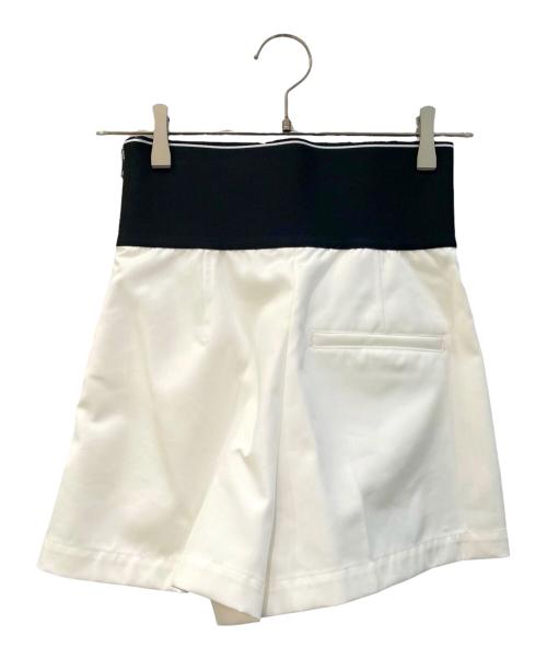 ALEXANDER WANG（アレキサンダー・ワン）ALEXANDER WANG (アレキサンダー・ワン) ウエストロゴサファリショートパンツ ブラック×ホワイトの古着・服飾アイテム