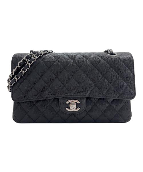 CHANEL（シャネル）CHANEL (シャネル) マトラッセ25/matelassé25/ブラック/ダブルフラップチェーンショルダーバッグ ブラック サイズ:25の古着・服飾アイテム