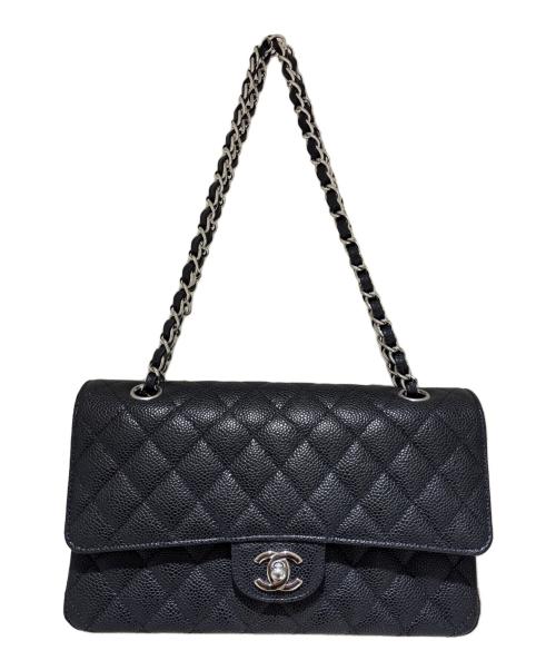 CHANEL（シャネル）CHANEL (シャネル) マトラッセ25/matelassé25/ブラック/ダブルフラップチェーンショルダーバッグ ブラック サイズ:25の古着・服飾アイテム