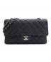 CHANEL（シャネル）の古着「マトラッセ25/matelassé25/ブラック/ダブルフラップチェーンショルダーバッグ」｜ブラック