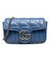 GUCCI（グッチ）の古着「GGマーモント チェーンショルダーバッグ」｜ブルー