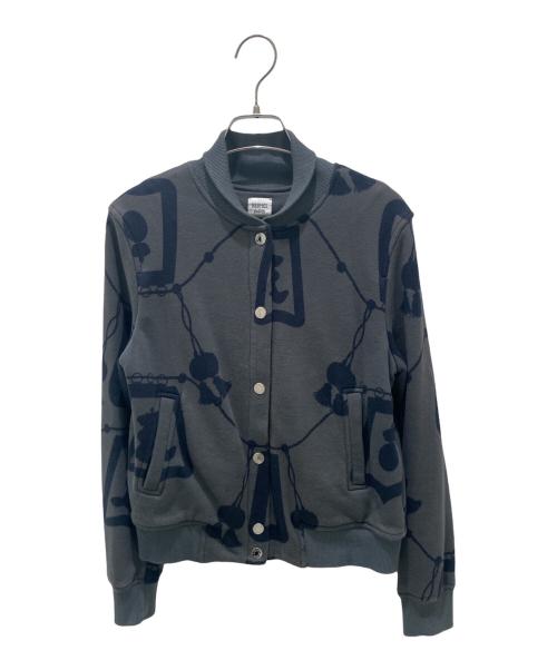 HERMES（エルメス）HERMES (エルメス) スウェットジャケット グレー×ネイビー サイズ:34の古着・服飾アイテム