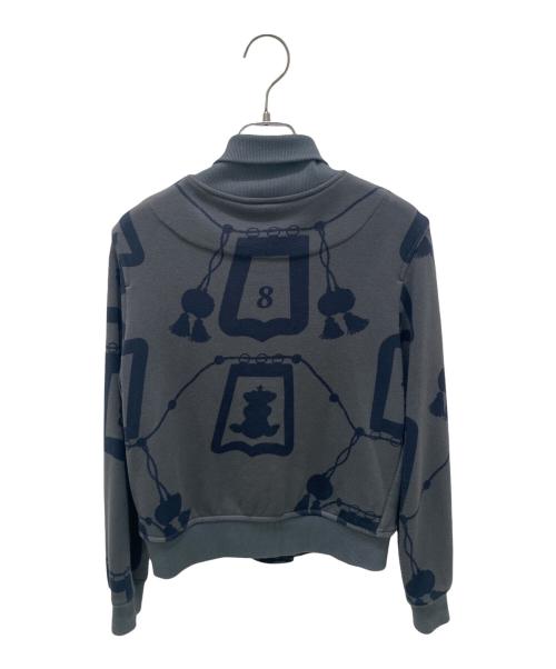 HERMES（エルメス）HERMES (エルメス) スウェットジャケット グレー×ネイビー サイズ:34の古着・服飾アイテム