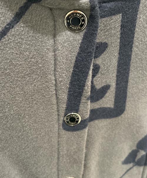 HERMES（エルメス）HERMES (エルメス) スウェットジャケット グレー×ネイビー サイズ:34の古着・服飾アイテム