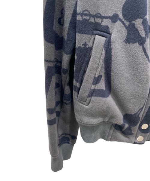 HERMES（エルメス）HERMES (エルメス) スウェットジャケット グレー×ネイビー サイズ:34の古着・服飾アイテム