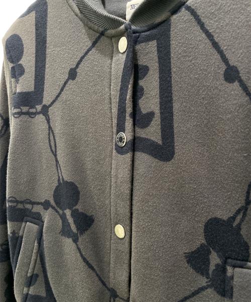 HERMES（エルメス）HERMES (エルメス) スウェットジャケット グレー×ネイビー サイズ:34の古着・服飾アイテム