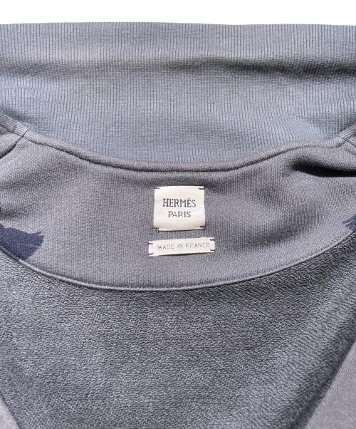 HERMES（エルメス）HERMES (エルメス) スウェットジャケット グレー×ネイビー サイズ:34の古着・服飾アイテム