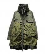MONCLER×sacaiモンクレール×サカイ）の古着「HARUMIナイロンコート」｜オリーブ