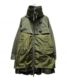 MONCLER×sacai（モンクレール×サカイ）の古着「HARUMIナイロンコート」｜オリーブ