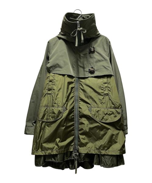 MONCLER（モンクレール）MONCLER (モンクレール) sacai (サカイ) HARUMIナイロンコート オリーブ サイズ:1の古着・服飾アイテム