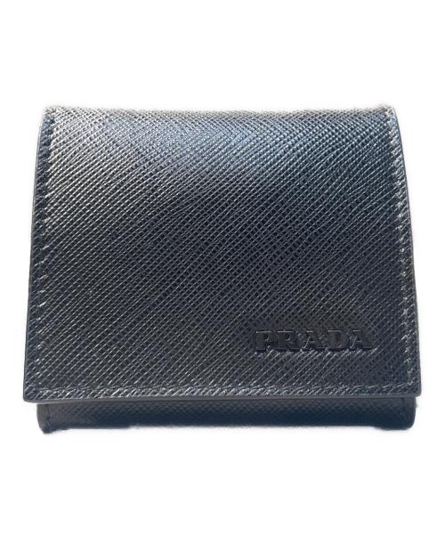 PRADA（プラダ）PRADA (プラダ) サフィアーノレザー コインケース ブラックの古着・服飾アイテム
