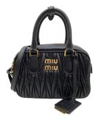 MIU MIUミュウミュウ）の古着「アルカディマテラッセレザーミニバッグ」｜ブラック