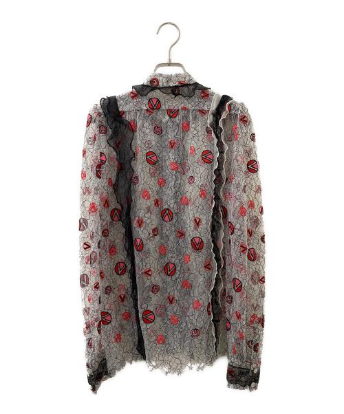 GIAMBATTISTA VALLi（ジャンバティスタ・バリ）GIAMBATTISTA VALLi (ジャンバティスタ・バリ) レースシャツ ホワイト×レッド サイズ:XSの古着・服飾アイテム