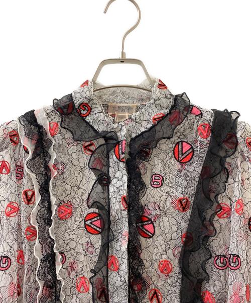 GIAMBATTISTA VALLi（ジャンバティスタ・バリ）GIAMBATTISTA VALLi (ジャンバティスタ・バリ) レースシャツ ホワイト×レッド サイズ:XSの古着・服飾アイテム