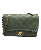 CHANELシャネル）の古着「チェーンショルダーバッグ/Happy Stitch Flap Bag」｜グリーン